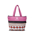 Jute Laminated Front Zip Bag