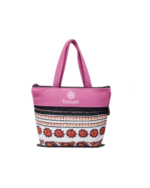 Jute Laminated Front Zip Bag