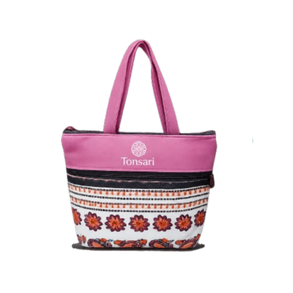 Jute Laminated Front Zip Bag