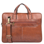 Leather Fabric Compact Laptop Bag