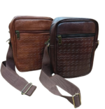 Leather Fabric Compact Laptop Bag - Image 2